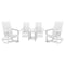 Flash Furniture 4 Modern White Adirondack Rockers & Side Table JJ-C14709-4-T14001-WH-GG - alternate 10